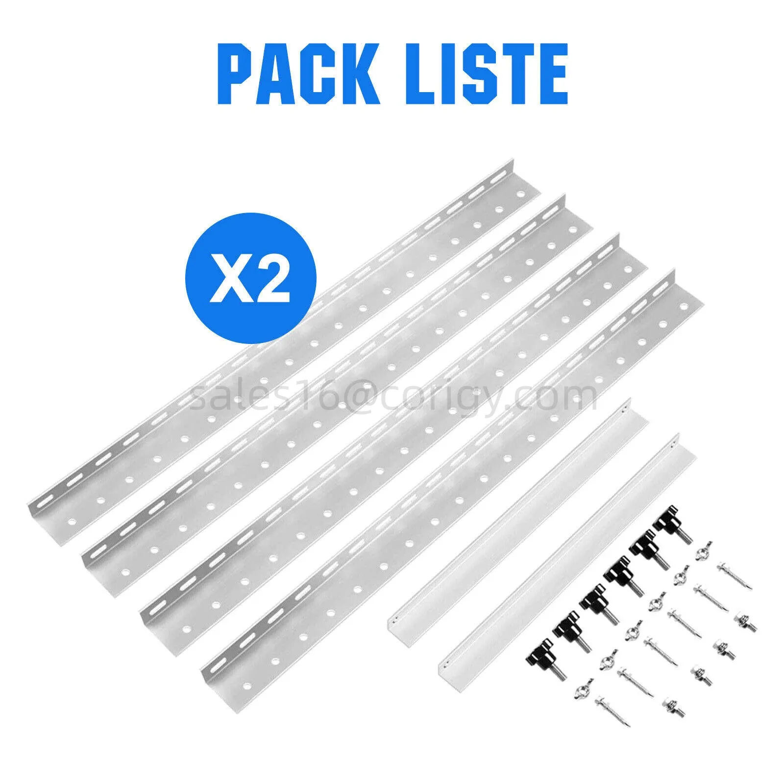 Corigy 4pcs Solar panel photovoltaic bracket 114cm photovoltaic solar module 0-90 degree upright for 200W 500w Solar panels