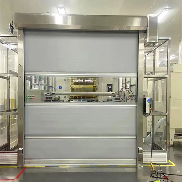 Factory custom industrial soft PVC Speed door flexible wind resistant garage villa rolling door security door