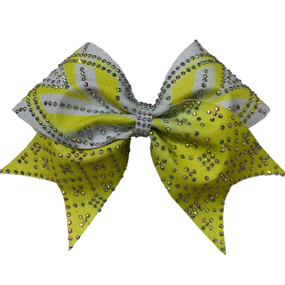 Custom Girls Cheerleader Cheer Bows with Rhinestone Blingbling