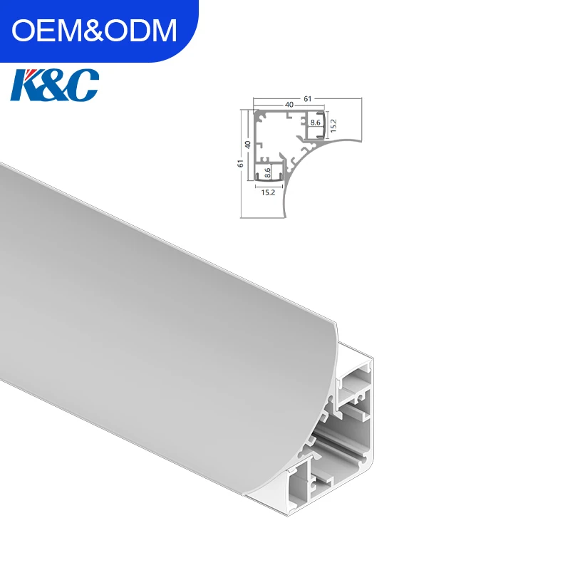 Custom Led Aluminium Profile For Top Ceiling Light Corner LED Strip Cove Lighting Led Aluminum Profile