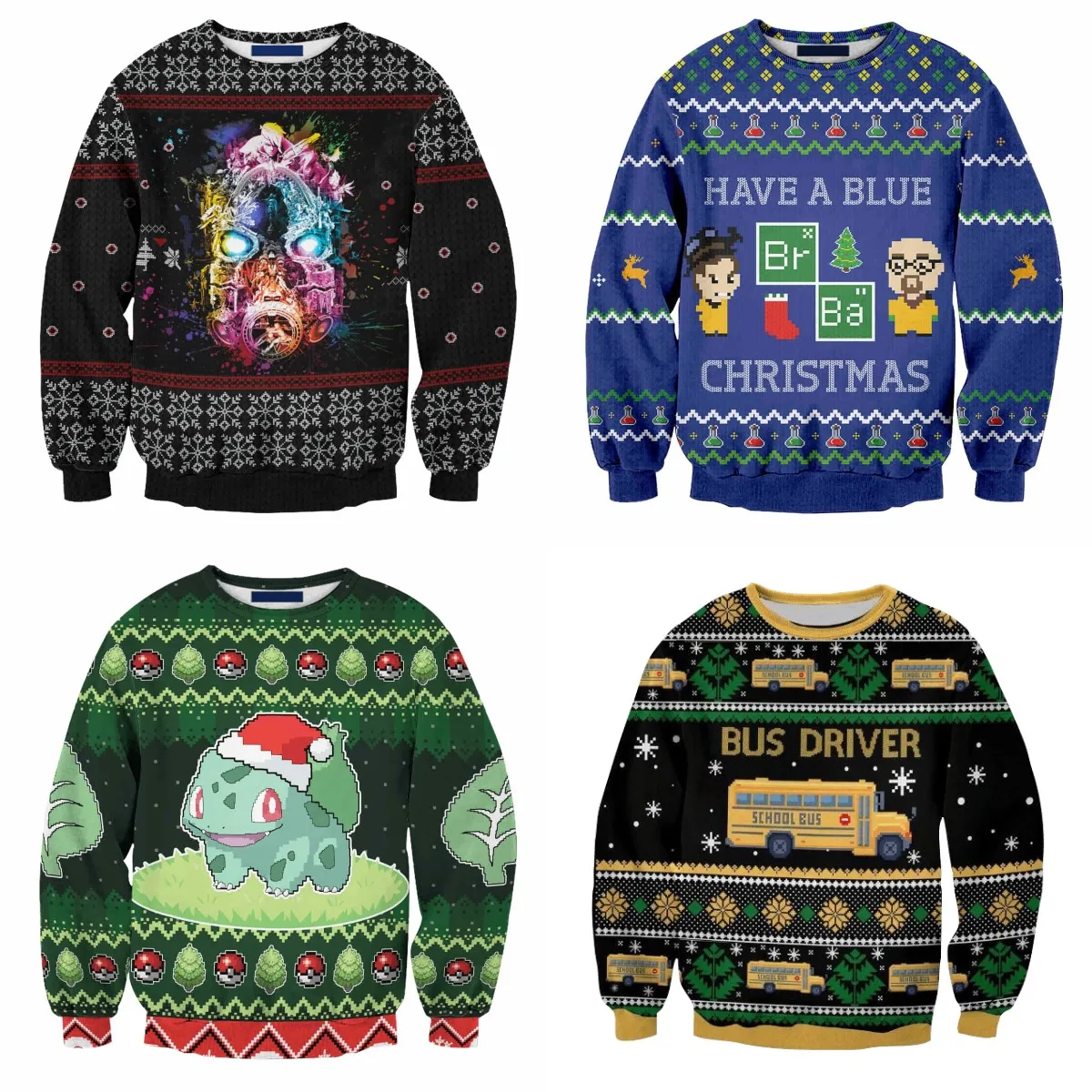 2022 wholesale Custom Jacquard Couple Ugly Christmas Sweater Family Green Sweater Woman Christmas Jumper TWS1002