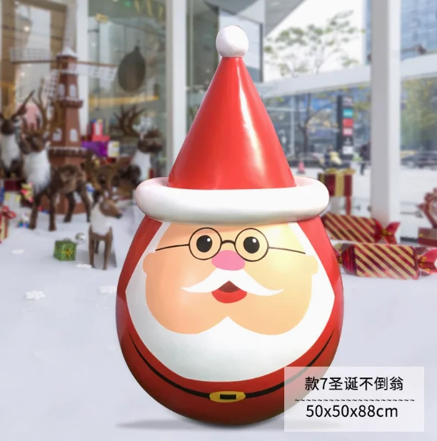 Wholesale Resin Santa Claus Sculpture Christmas Ornaments Figurine new design fiberglass Christmas sculpture