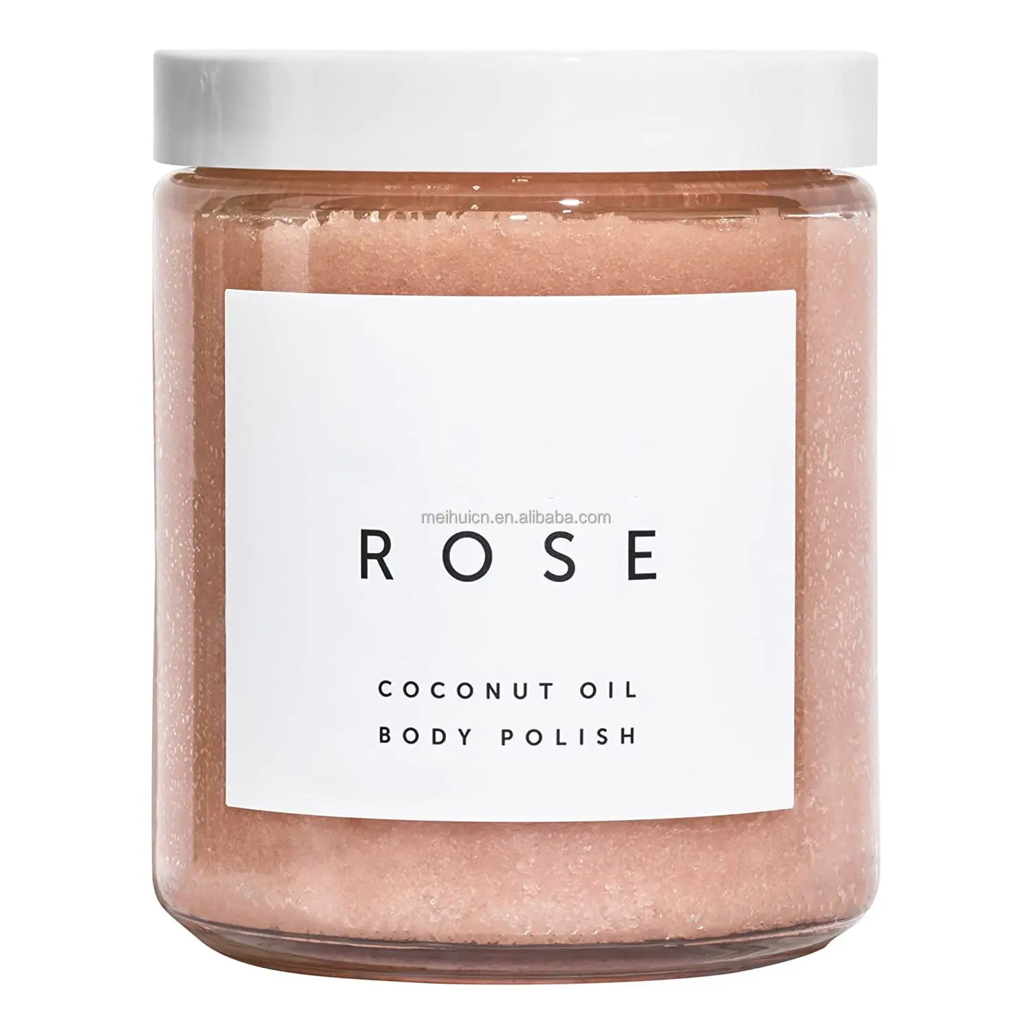Private Label Brightenging and Whitening Body Polish Natural Vegan Coconut Rose Exfoliating Body Scrub