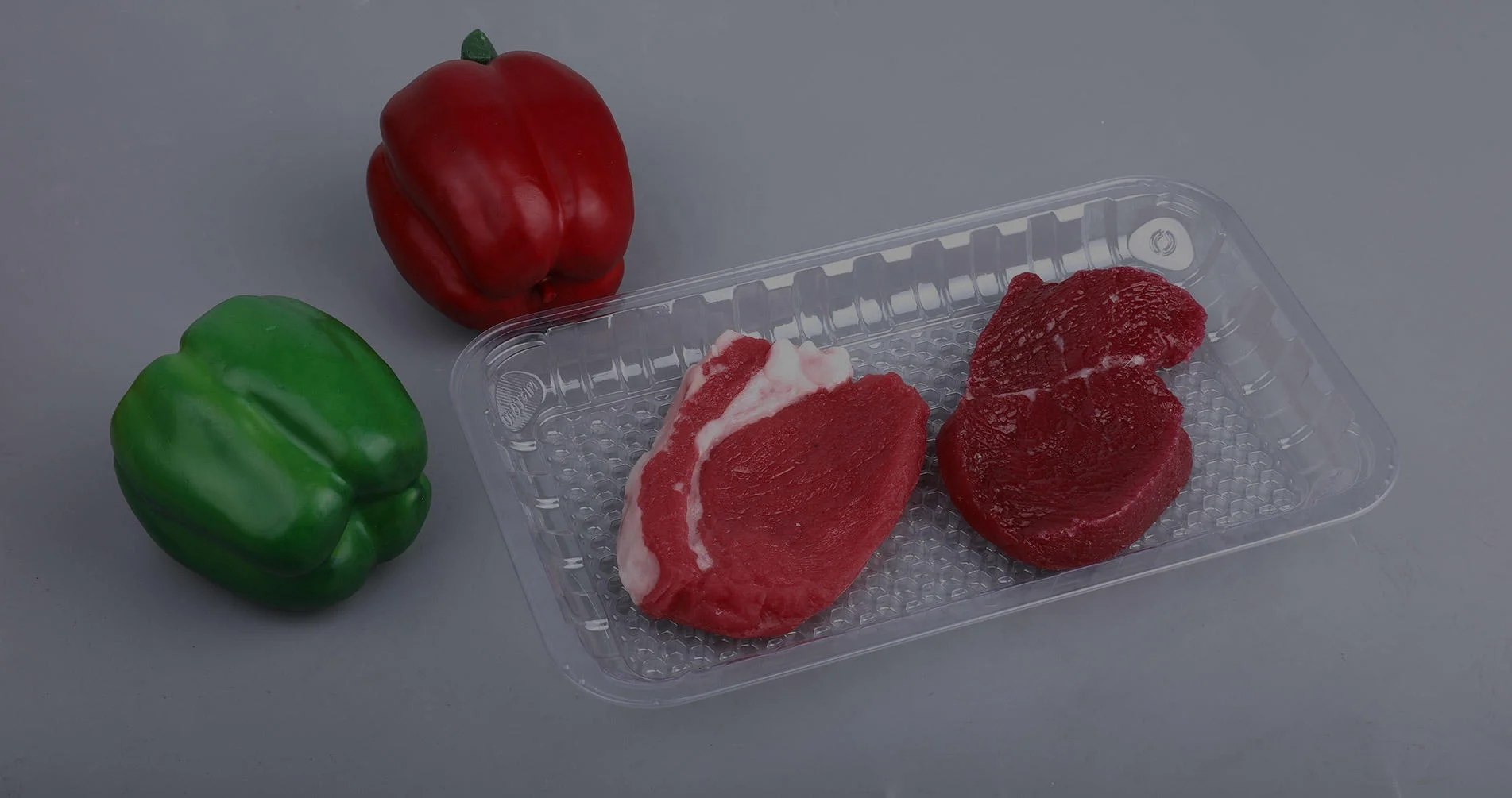 Disposable PP/EVOH/PE heat sealing FOOD TRAY MAP Vacuum Forming Plastic meat tray