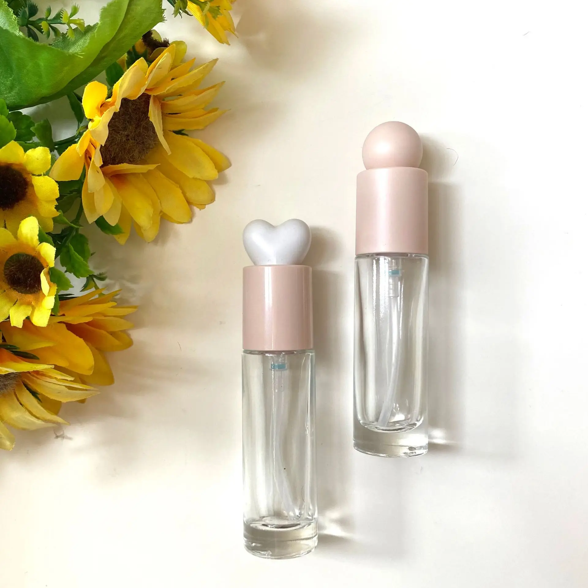 30 ml heart top sample spray bottle cosmetics made with pump
