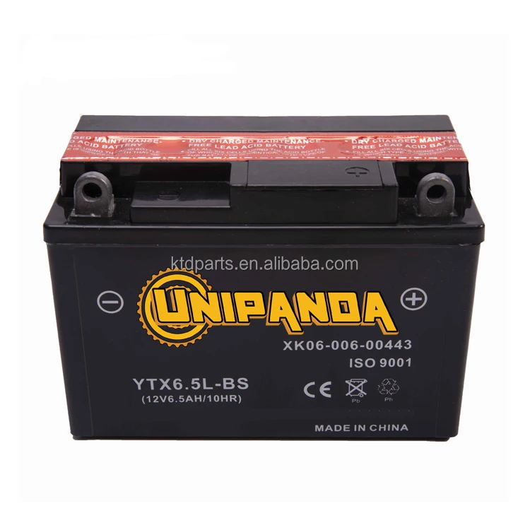 KTD YTX6.5-BS 12V 6.5AH/10HR 12N6.5-BS Сделано в Китае мотоцикл сухой Bettery
