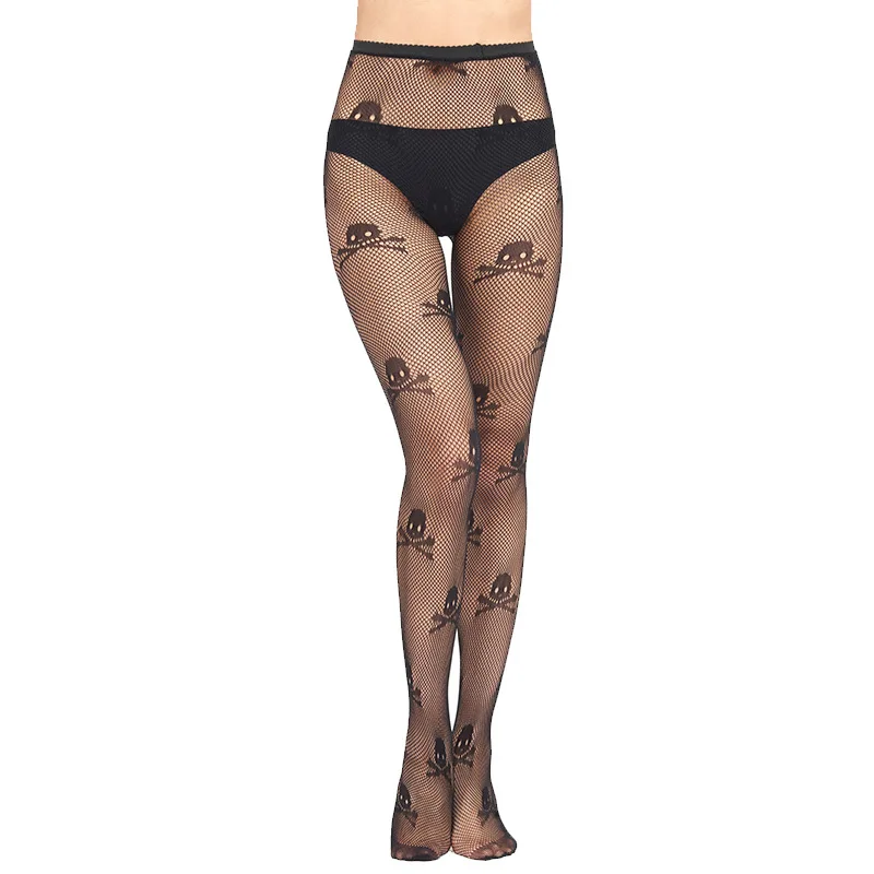 Large Size Jacquard Net Sexy Hollow Temptation Fishnet Stockings Printed Pantyhose Printed Stockings Hoisery Stockings