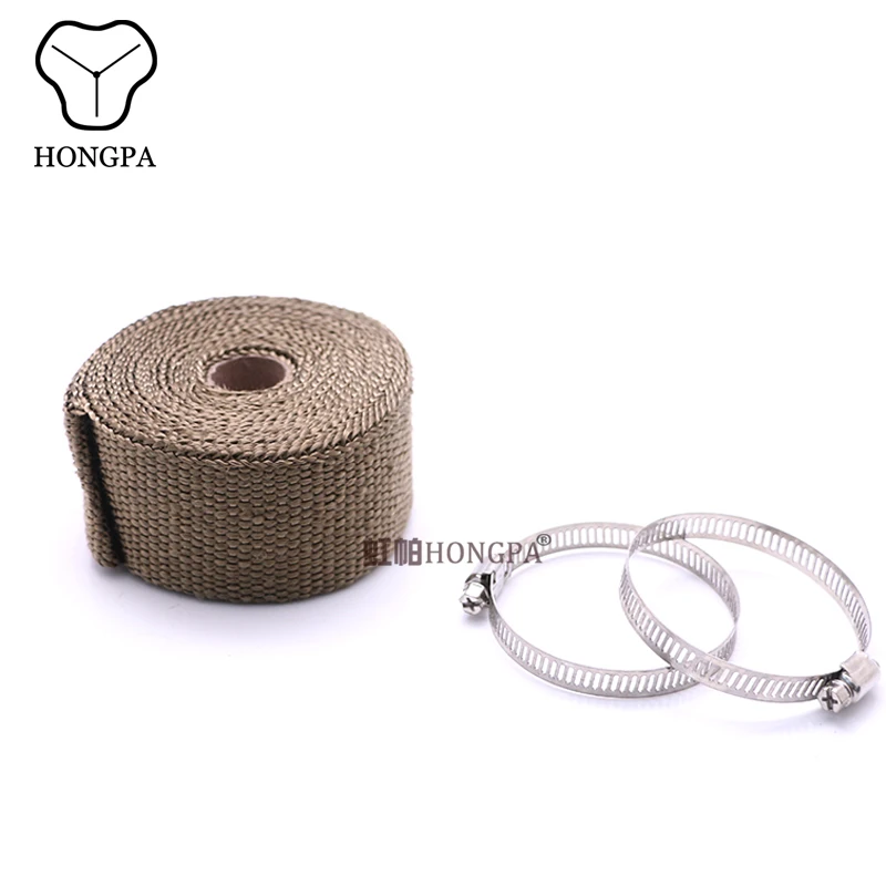 Motorcycle 5M * 50MM Thermal Exhaust tape Exhaust Pipe Wrap Heat Resistant Cloth Belt For Universal Motorbike