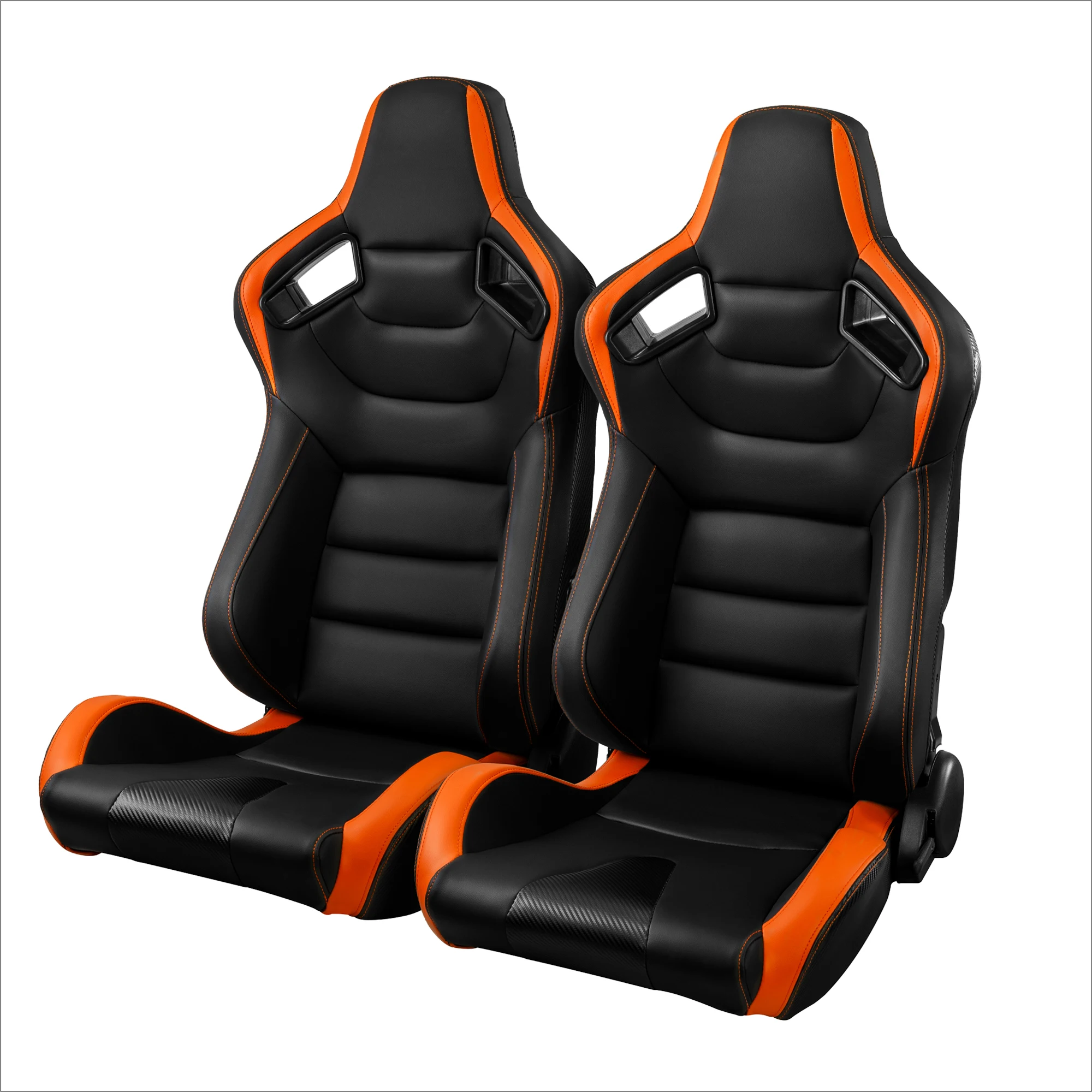 Jiabeir 1054 Series Sim Racing Universal Reclinable Black PVC Carbon Look Leather Bucket Racing Seats