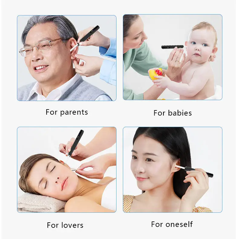 Wireless Wifi Smart Ear Cleaning Spoon USB Charging Ear Cleaner Endoscope HD Camera Visual Earpick Ear Wax Removal Tools