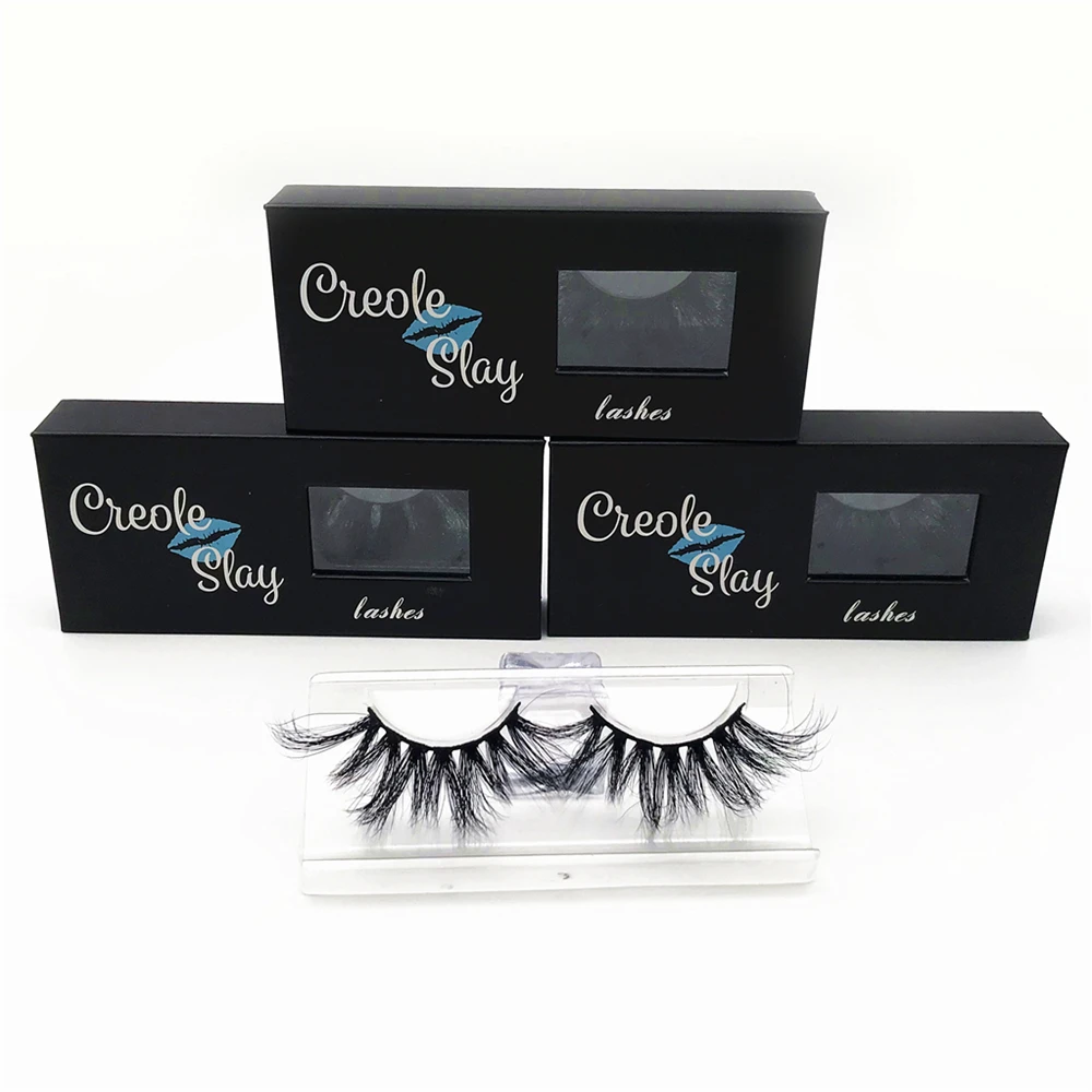 25MM 3D Mink Eyelash With Magnetic Box Russian Strip Handmade False Eyelashes