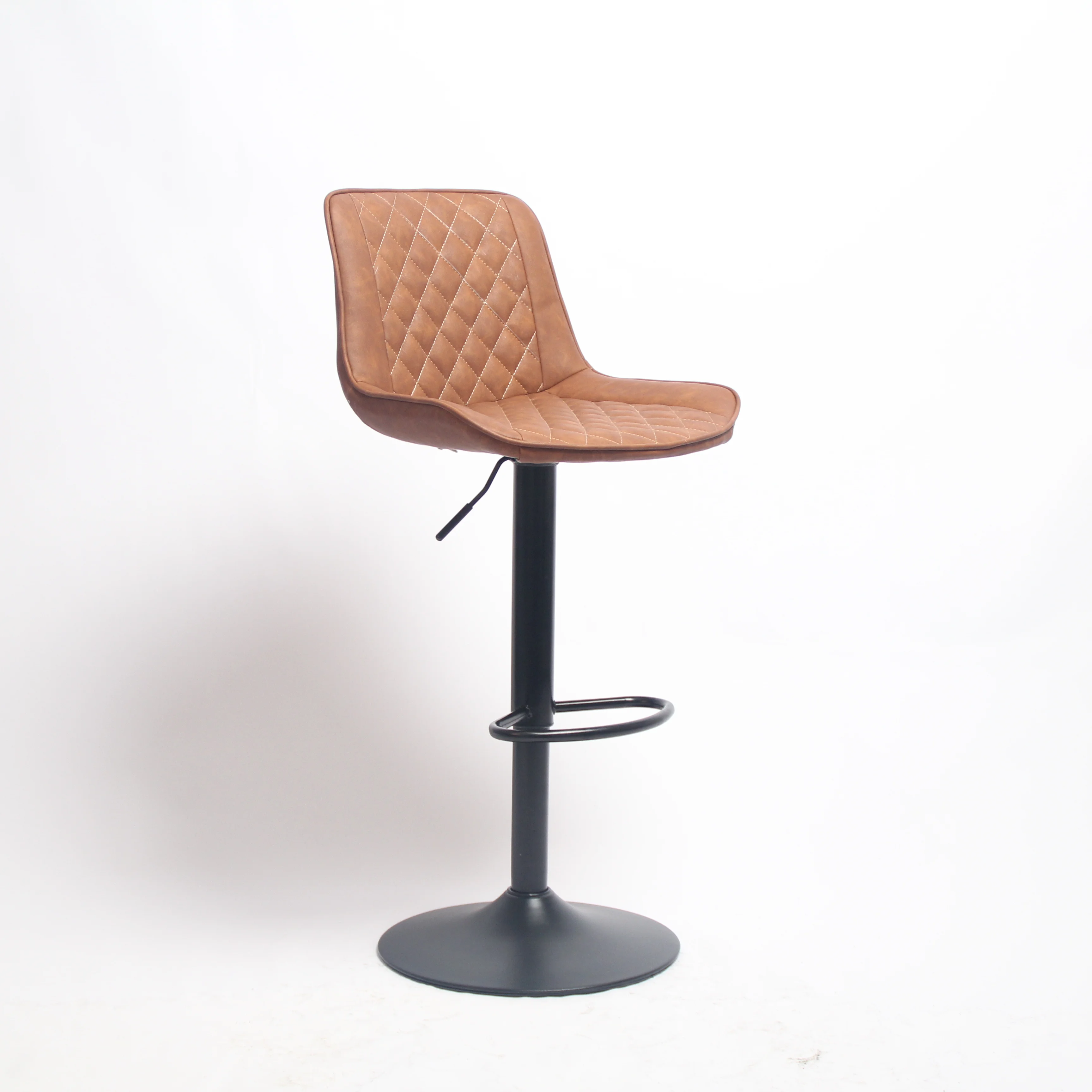 Bar chair Nordic backrest Home light luxury iron high stool coffee shop modern minimalist bar chair