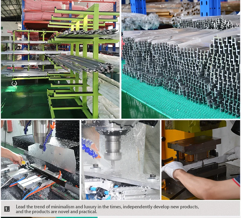 Aluminum wardrobe glass door kitchen cabinet aluminum frame glass door