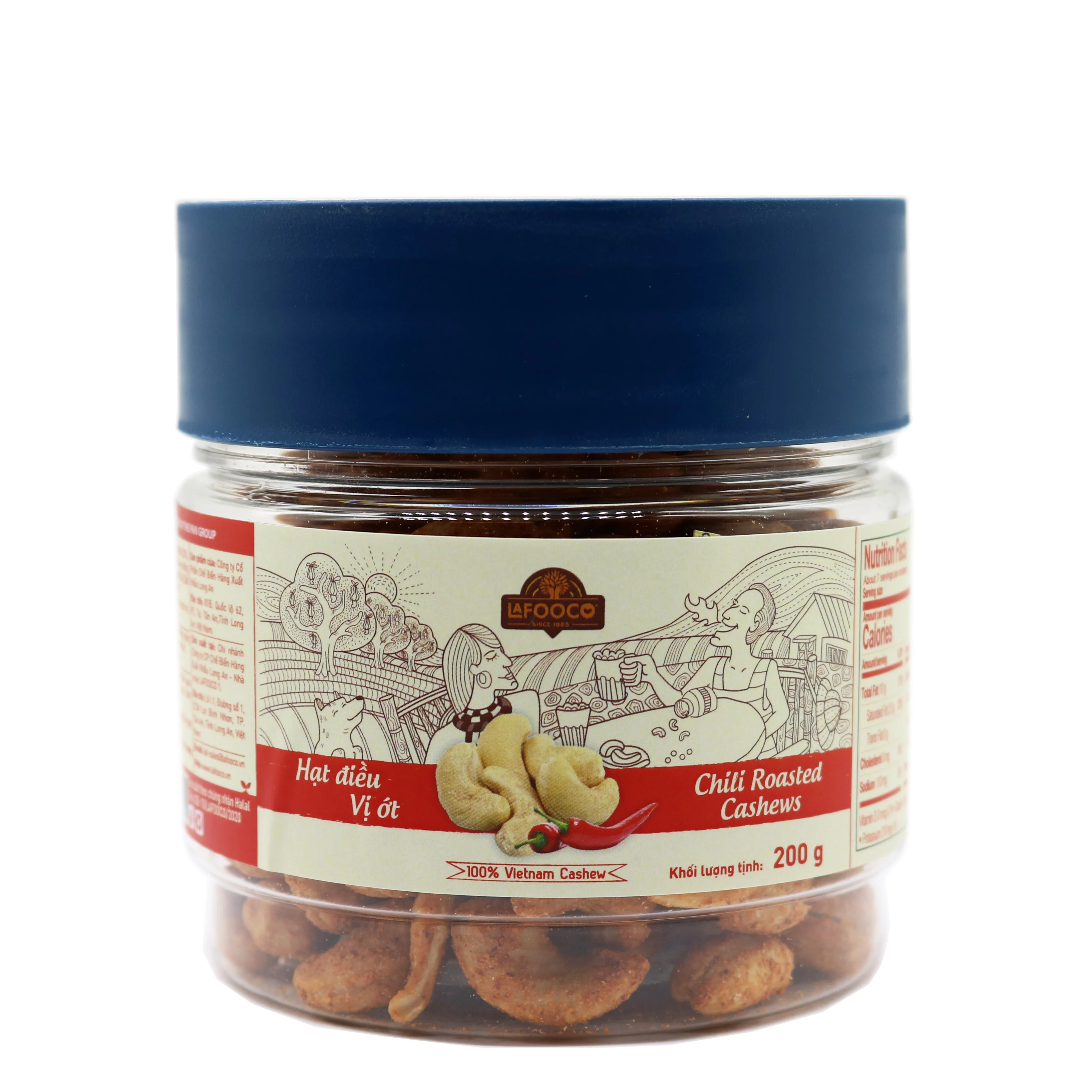 [ OEM ODM] Chili Roasted Cashew nuts - 200g FREE SAMPLE Origin Vietnam LAFOOCO Organic Daily Nuts