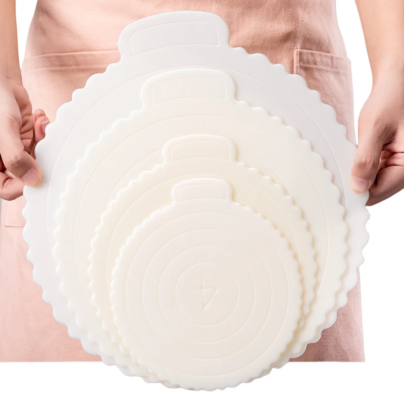 Wholesale Baking Packaging Tray White Plastic Reusable Round Paper Cake Drum Board Base Stand Pad Cardboard Bases