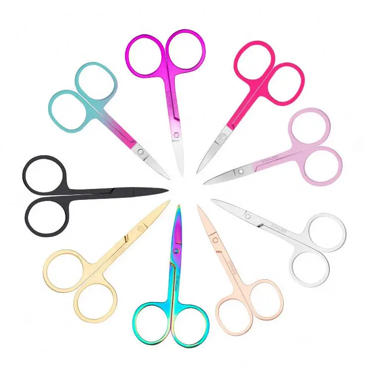 Ножницы для нанесения наклеек на веко складные ножницы из нержавеющей стали профессиональные макияжа розовое