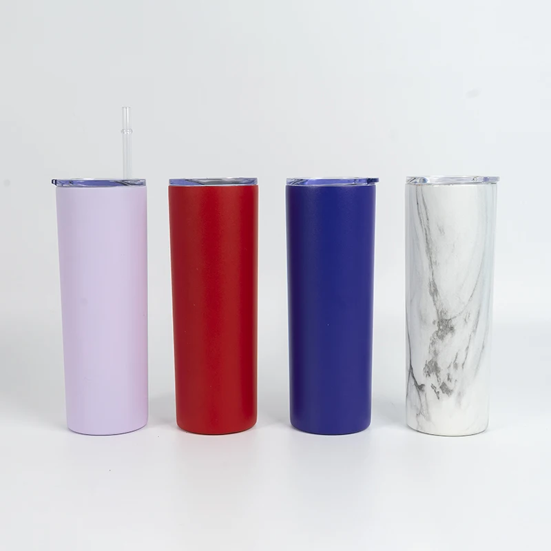 20oz Powder Coated Double Wall Stainless Steel Vacuum Sublimation Thermal Insulated Tumbler Cups