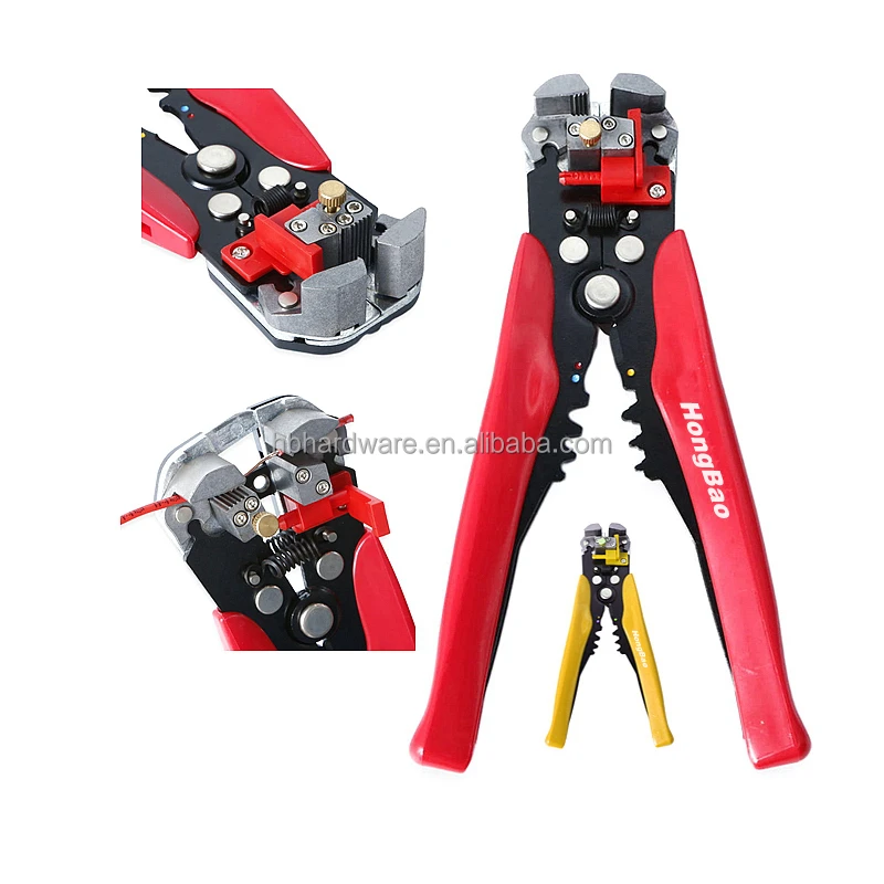 Self Adjusting Wire Stripper 3 in 1 Heavy Duty Automatic Wire Stripping Tool 10-24 AWG Electrical Cable Wire Cutter Pliers