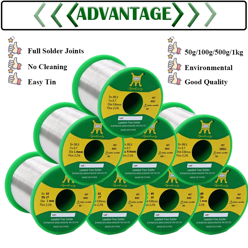 XHT Plumbing Solder 97/3 Solder Wire Sn97Cu3 Lead Free 2.0mm Soldering Wire
