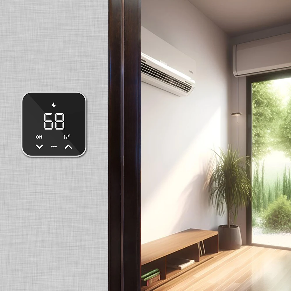 Google Home WiFi Smart Thermostat with Sensor Programmable HVAC Touchscreen Room Thermostat