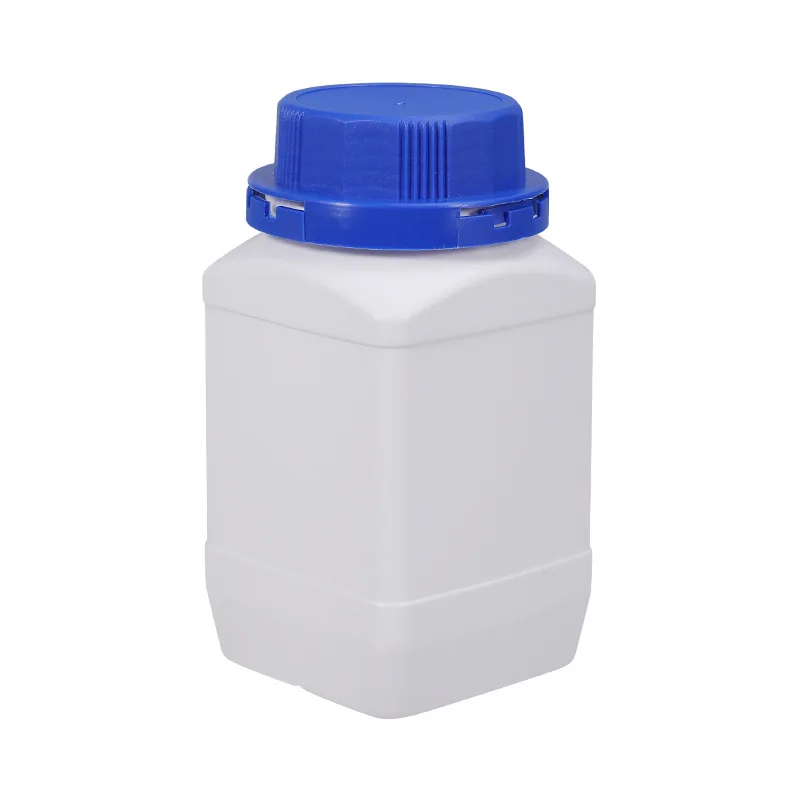 HDPE 1000ml/33.81oz Wide Mouth Liquid/Solid Square Sample Storage Container Sealing Bottles with Anti-theft Cap Black