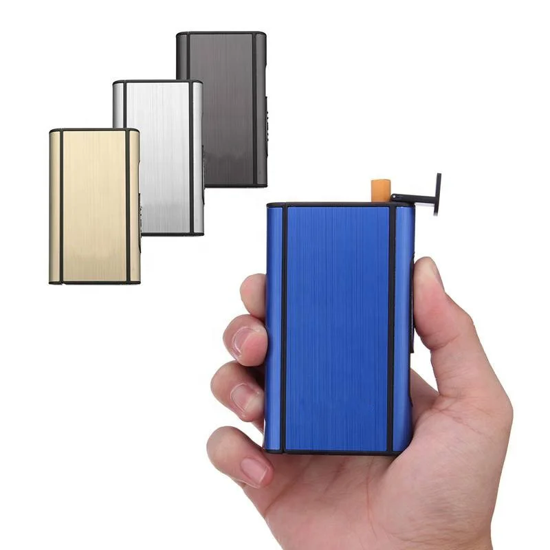 Creative design  pocket Aluminum alloy super lightweight One-Hand Operate Automatic Cigarette Case, Only for 85mm 8-10 Capacity