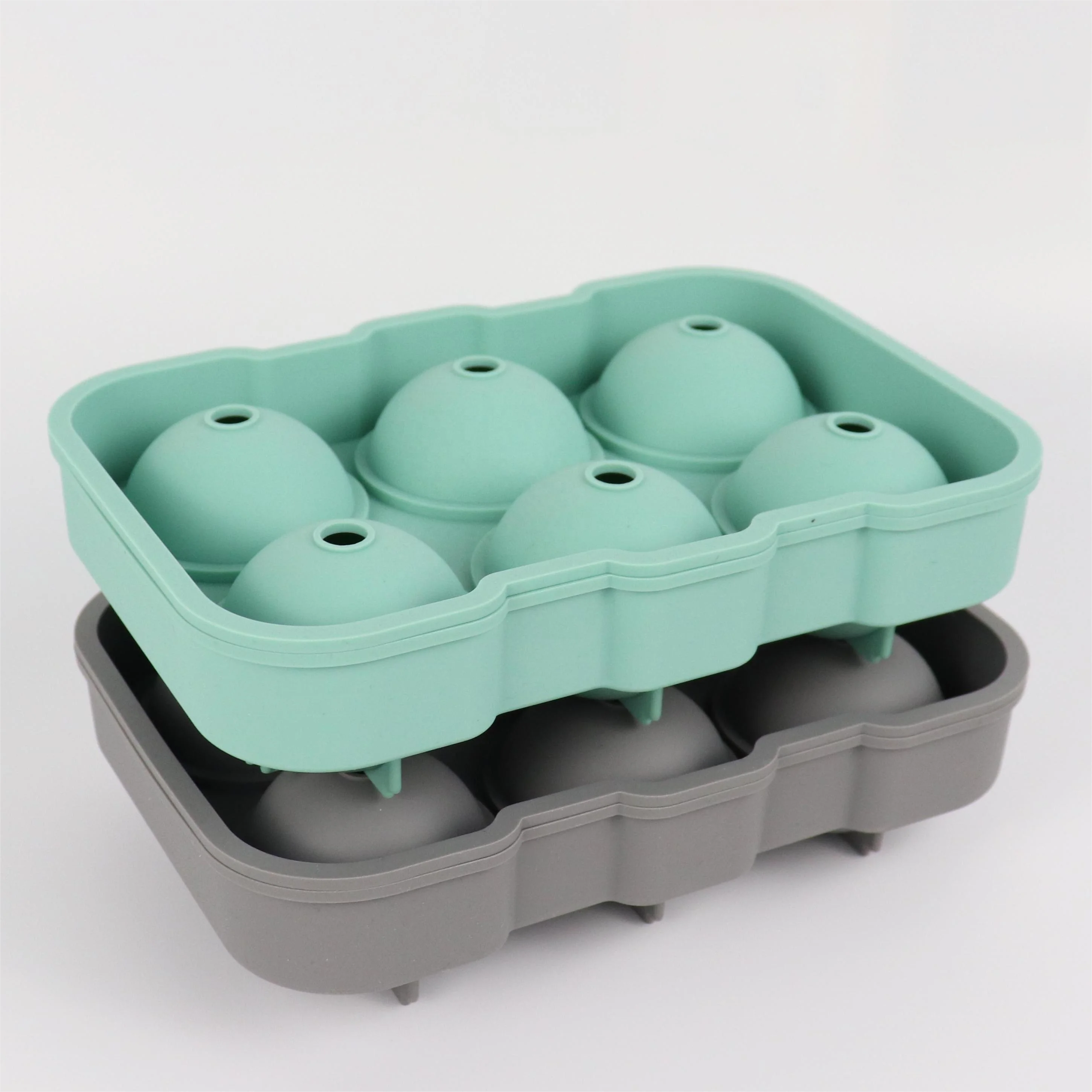 2.5 inch Single Hole Silicone Ice Ball Maker Silicone Ice Moulds Whiskey Wine Cocktail sphere ice mold