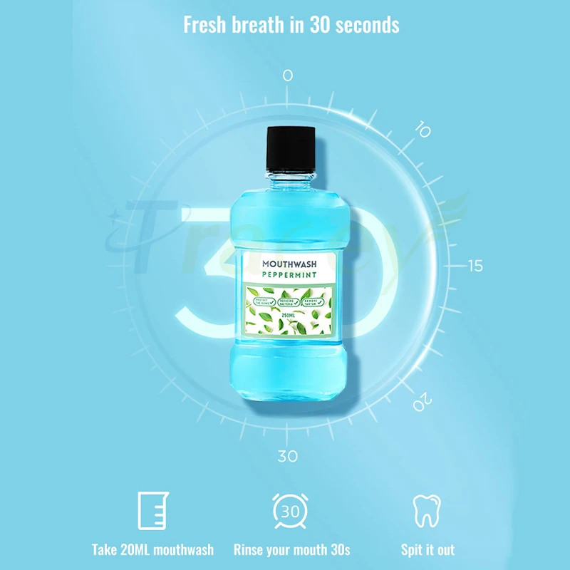 Оптовая продажа, частная марка, жидкость для полоскания рта, натуральные органические персиковые фрукты, уход за полость рта, чистый специфический запах, жидкость для полоскания рта