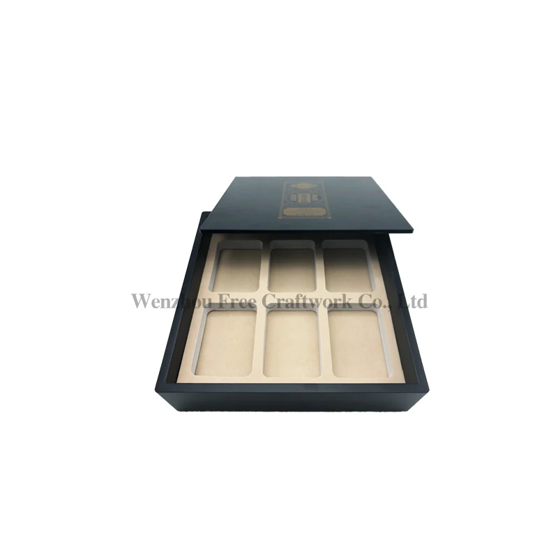 Роскошный Синий лак под заказ для пианино, деревянная коробка для выпечки чая, высококачественный лак MDF, чай Ramanda, праздничная коробка для даты