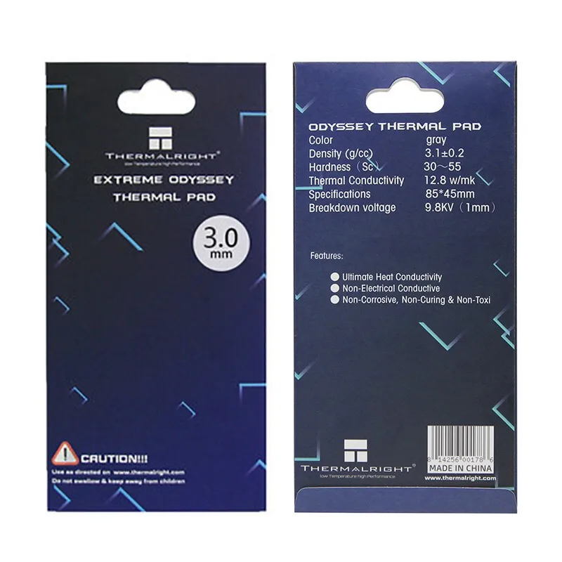 Thermal pads gpu , extreme thermal pads Thermal Mat 12.8W/mk 15W 85x45mm 0.5mm/1.0mm/1.5mm/2.0mm