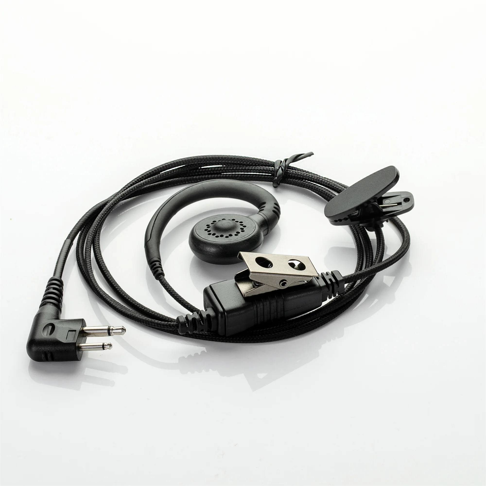 Walkie Talkie Earpiece with Mic Nylon Braided Design 2 Way Radio Earphones with Cord Mobile Ham Radio Headphones