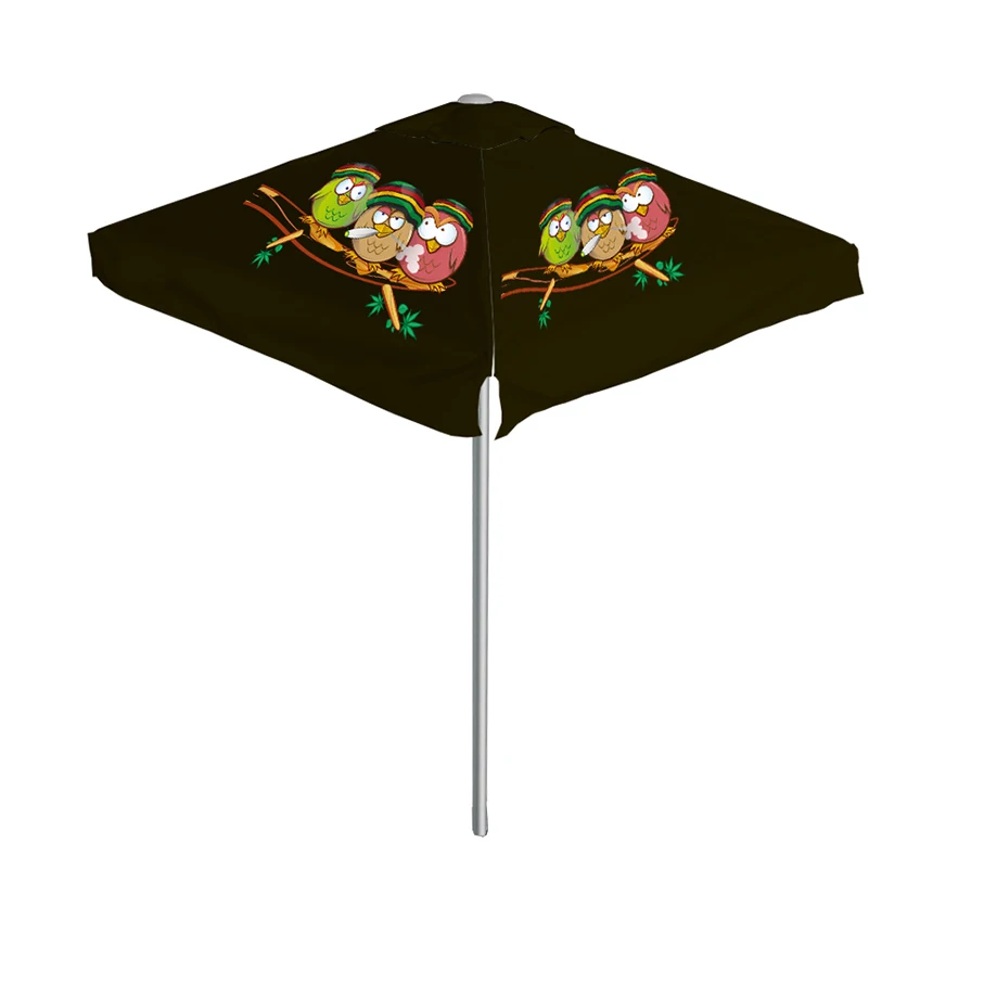 Luxury Advertising Promotion Cafe 6.5ft patio beach sunshade umbrella custom logo printed commercial rain parasol