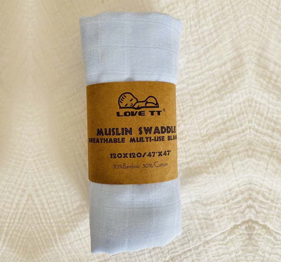 Ultra Soft Receiving Blanket 46x46 inches organic cotton baby bamboo muslin swaddle blankets wraps for newborns