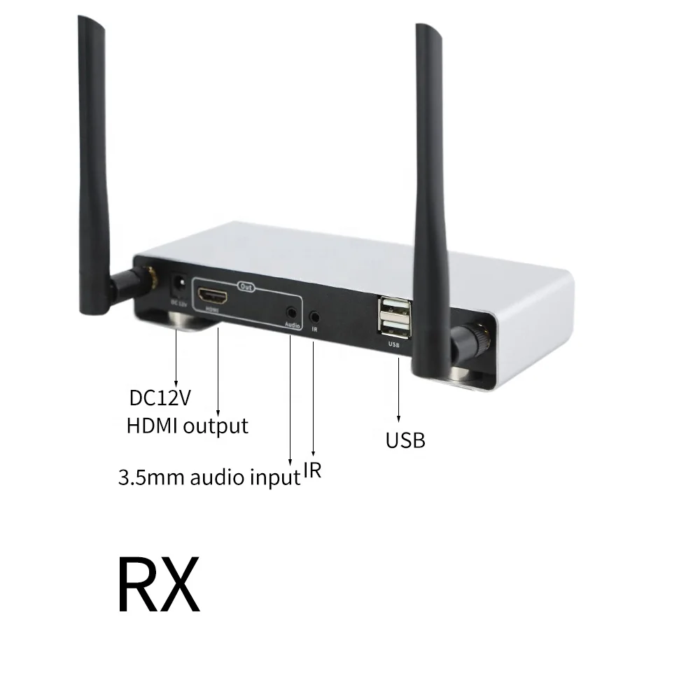 Unnlink Wireless KVM HDMI 1080P60Hz Full HD extender 200m/656ft Transmitter and Receiver Loop-out ODM OEM