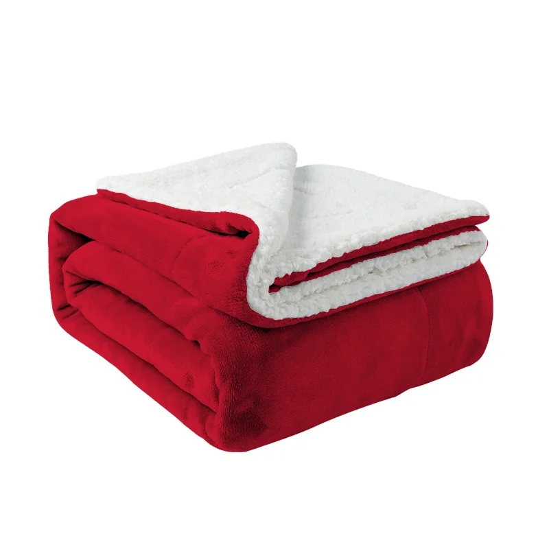 flannel and Luxury Ultra soft plush sherpa comforter/Super soft flannel fleece wool like reversible sherpa Quilt