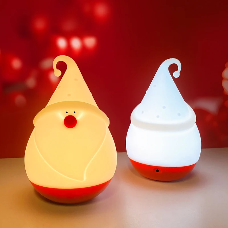 Customizing Creative Cute Appearance Santa deer Light Switch Atmosphere Touch Motion Sensor Led Kid Child Silicone Night Light