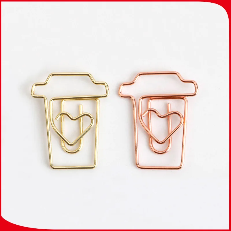 Индивидуальные заводские оптовые продажи, стальная проволока, розовое золото, зажимы для бумаги, карандаш, держатель для ручек, зажимы для офиса