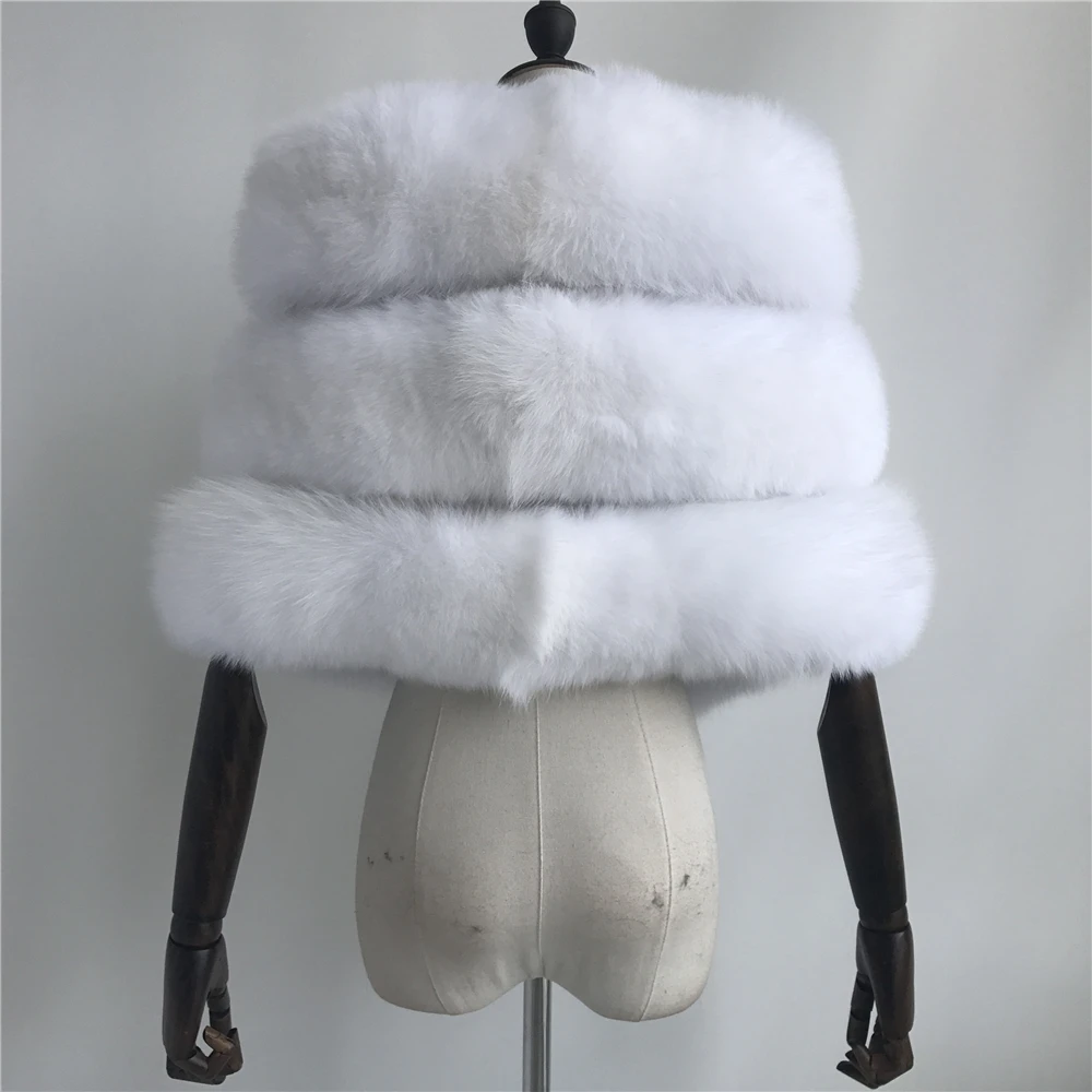 
Luxury Real Fur Shawl Fashion Women Warm Genuine Fur Shawl Winter Handmade Fur Shawls 