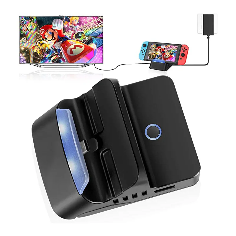 Portable Charging Stand Video Converter Base for Nintendo Switch TV Adapter NS