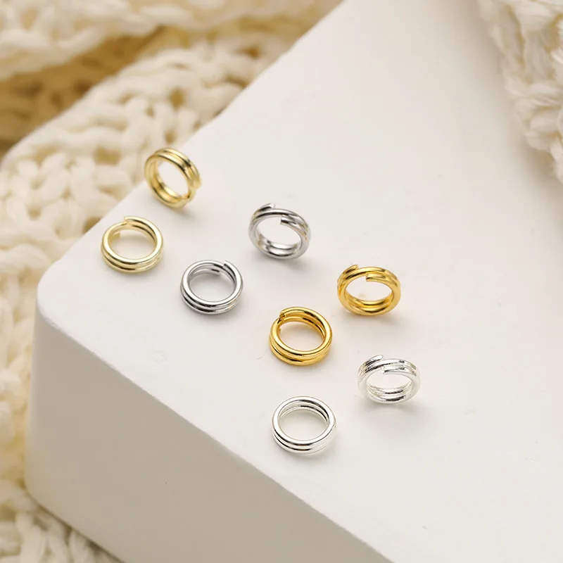 100PCS metal Mini Double Open Jump Rings,Functions on connectors for jewelry crafts decorations and DIY art