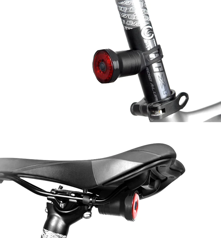 Водонепроницаемый IPx6 задний фонарь для велосипеда с USB зарядкой, умный задний фонарь для велосипеда, автоматический старт, стоп-сигнал, Датчик тормоза, велосипедный светодиодный фонарь