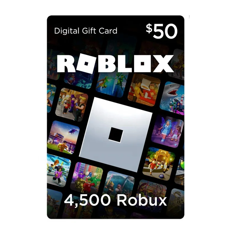 Подарочная карта Roblox 4500 Robux включает эксклюзивный виртуальный код игры