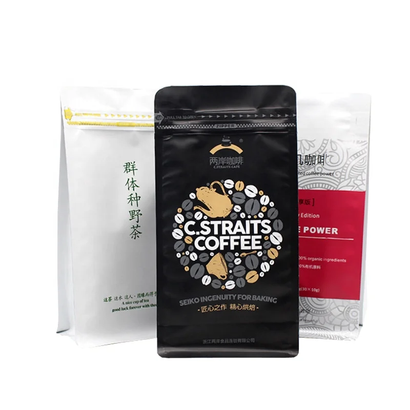 Черные бумажные алюминиевые чехлы из крафт-бумаги для Empacar Cafe En Grano Con Valvula
