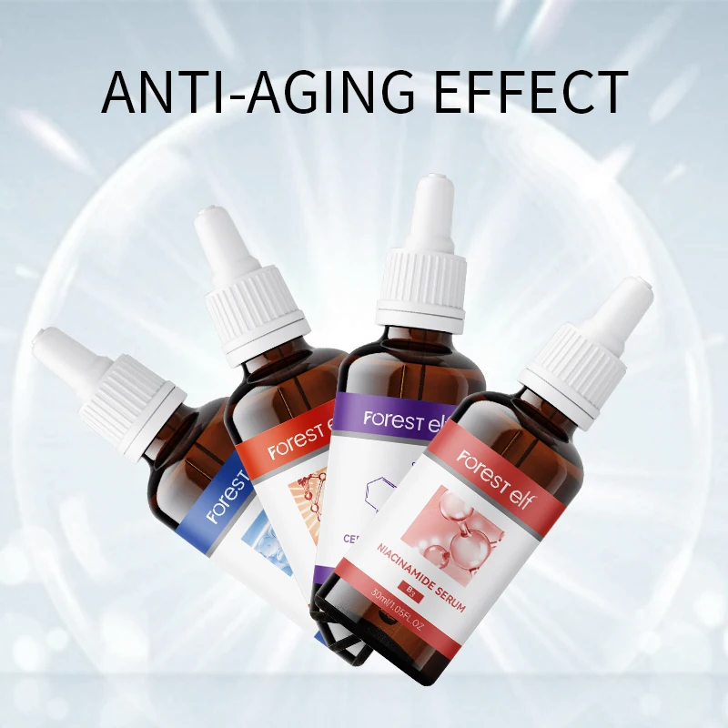 Hyaluronic Acid Serum Anti Aging Niacinamide Wrinkle Acne Dark Spot Remover Peptide Whitening Vitamin C 24K Gold Face Serum