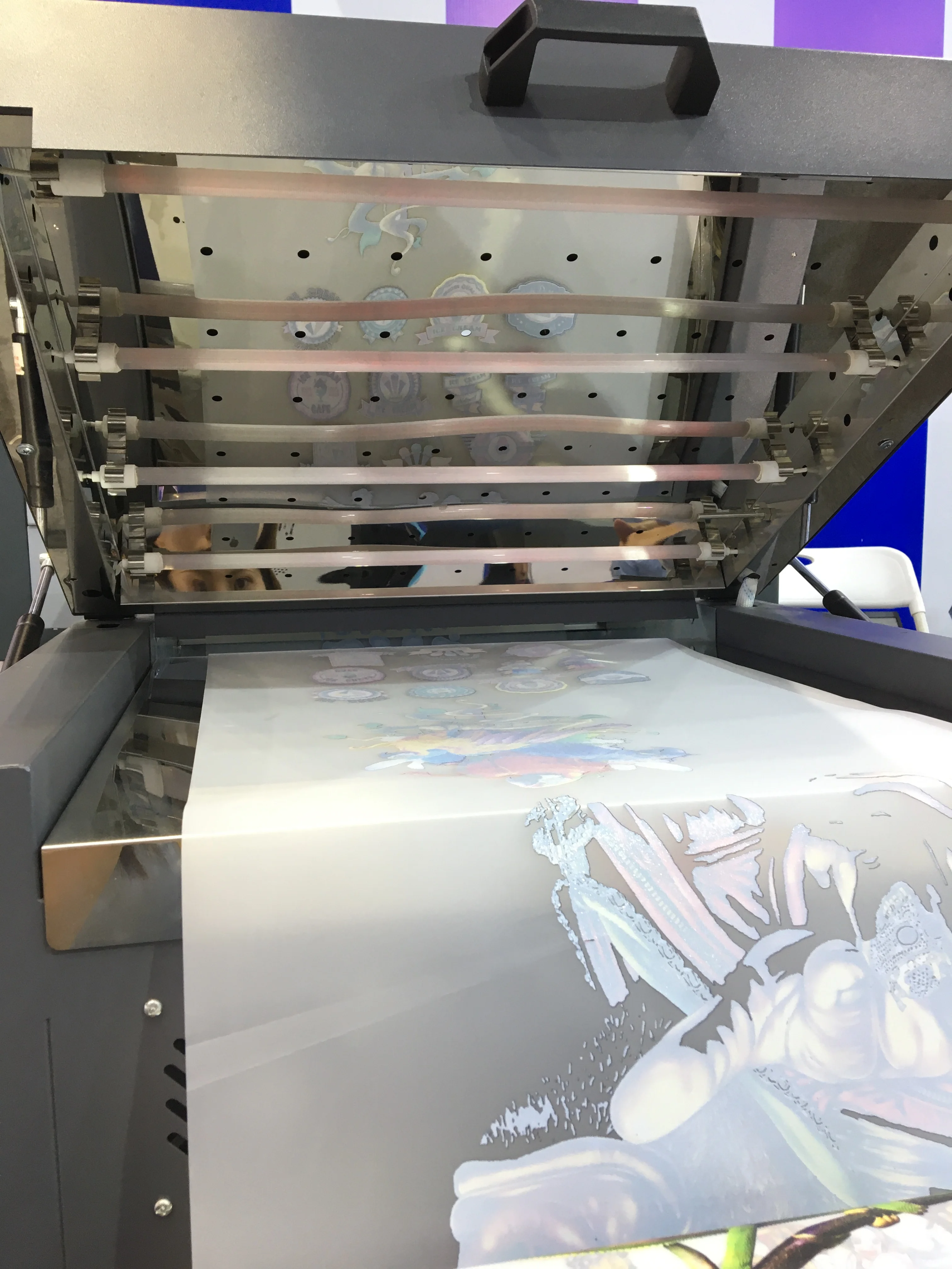 A2 42cm commercial dtf printer with dual i3200  print head pet transfer film printer  2 in 1 dtf T shirt cloth printing machine