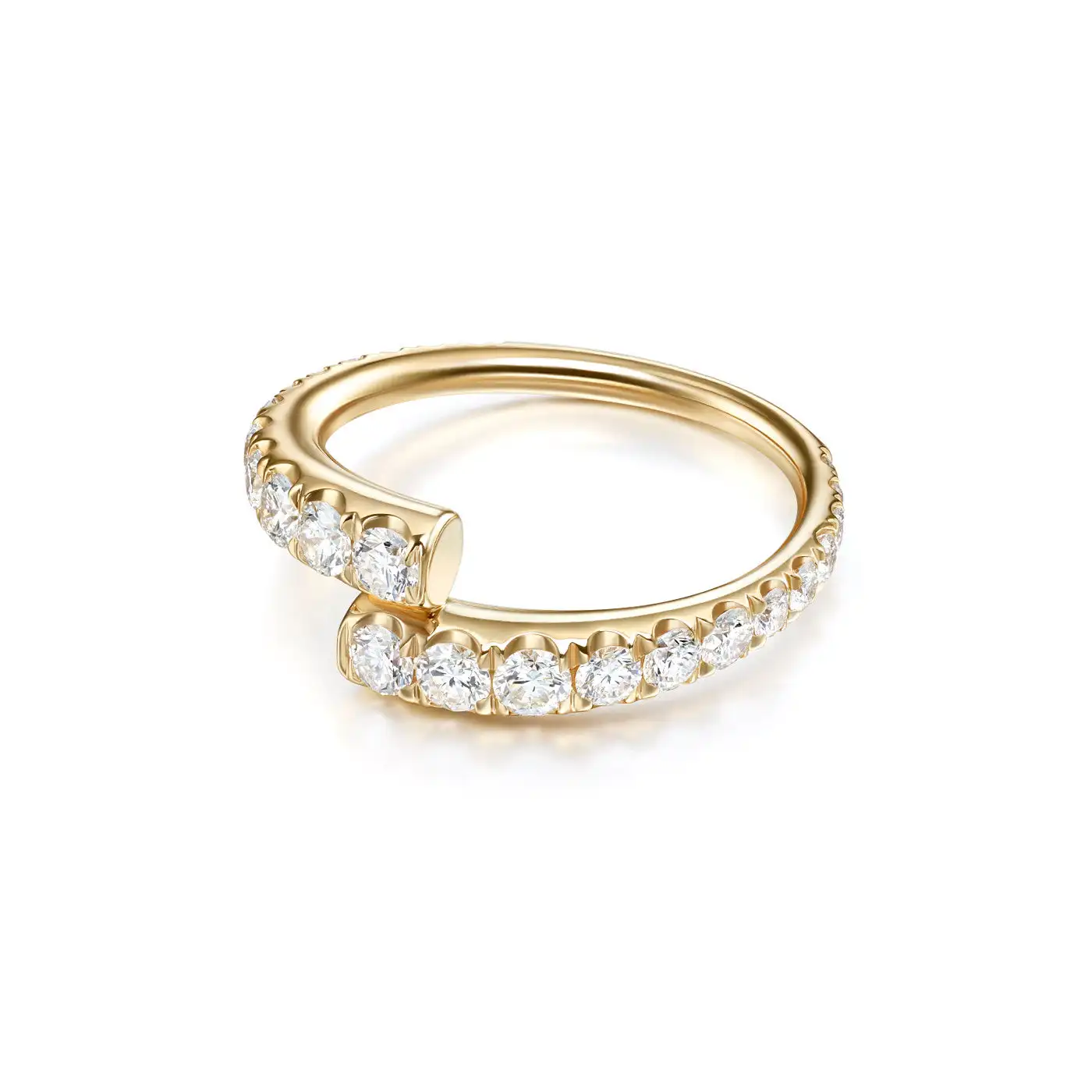 Simple adjustable opening Diamond Ring 925 Sterling silver open Czochra Diamond Ring Jewelry Zircon single row ring
