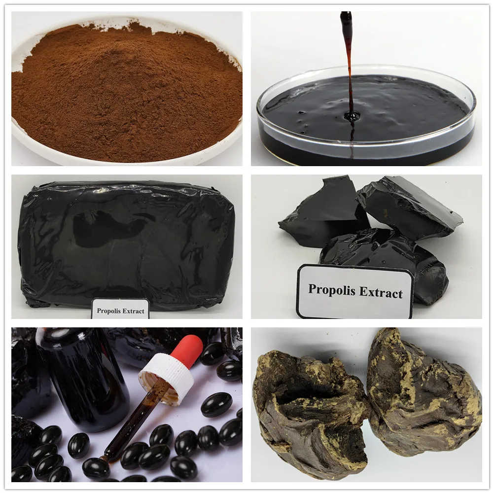 Nature brown color propolis extract 5:1 bee propolis extract powder 60% 70% 80% with 10% 20% flavonoids