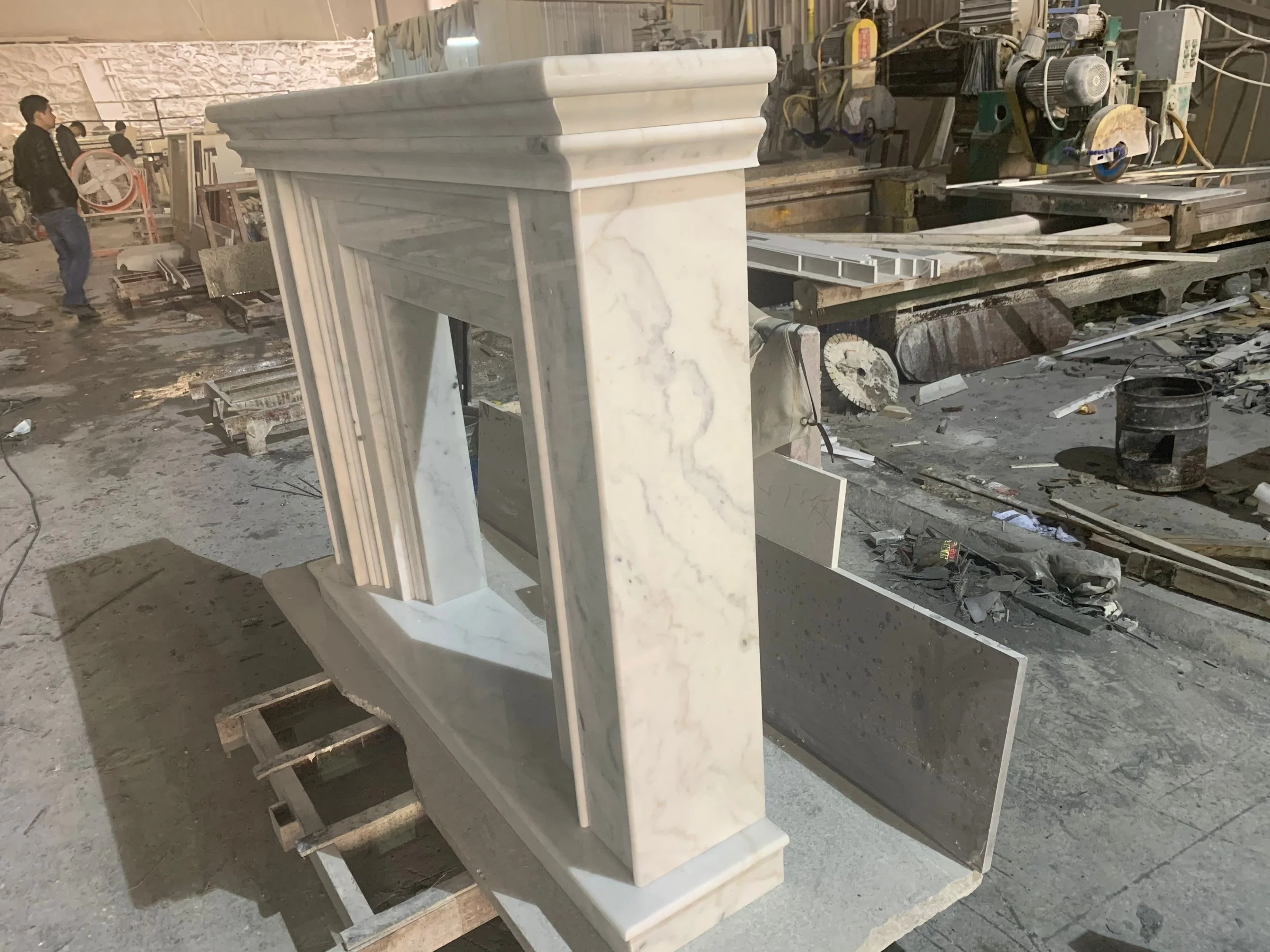 Лидер продаж, Современная каминная полка BOTON STONE из натурального мрамора для камина