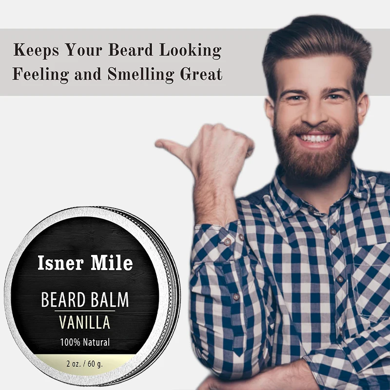 Beard Balm for Men Leave in Beard Conditioner Scented Made with Natural Organic Beard Butter Strengthens Softens Mustaches