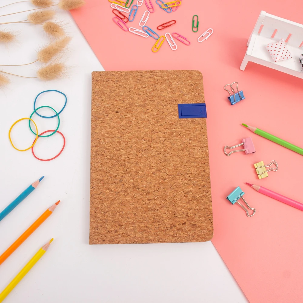 Eco friendly wood cork cover A4/A5/A6 notebook customized Recycled Journal Hardcover Classmate Lined Paper note book